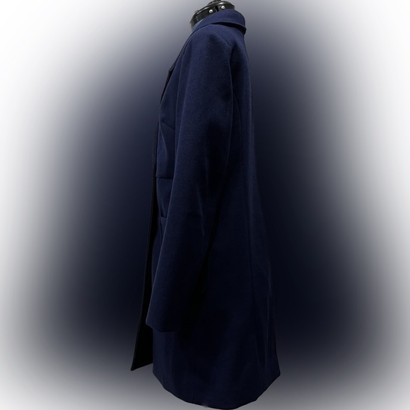 Women’s navy polyester pea coat by OC Order Plus - Picture 5 of 9